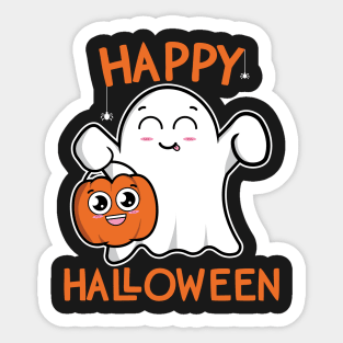 Happy Halloween Ghost Kids Costume Trick or Treat product Sticker